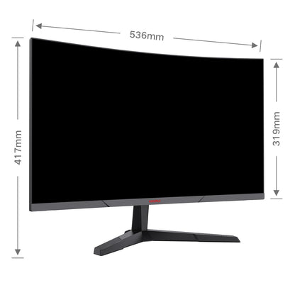 Monitor Curvo KOORUI 24" FHD 1080P, 165Hz VA, 1800R, HDMI x2/DP, Compatible VESA, Ajustable, Protección Ocular