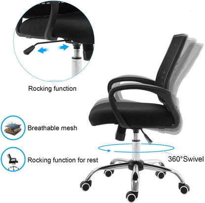 Silla de Oficina Ergonómica BestOffice con Soporte Lumbar (Negro)